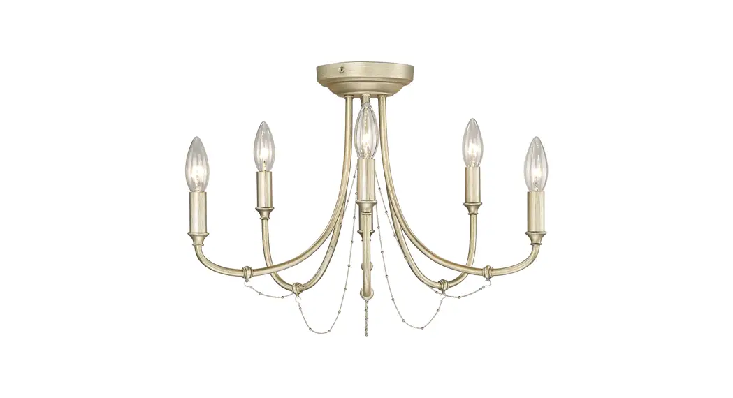 Golden Lighting 8322-6sf Kamila 6 Light Gold Semi Flush Ceiling Light Instruction Manual