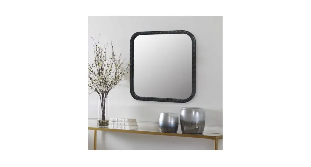 Nestfair Mdr7721b Square Framed Hanging Wall Mirror User Manual