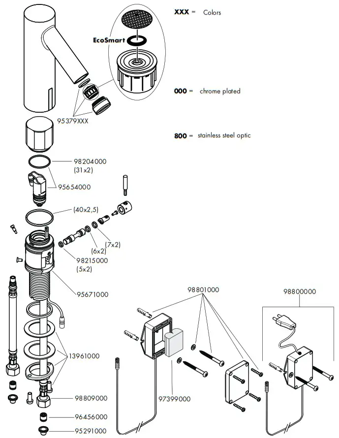 hansgrohe AXOR STARCK Electronic Basin Mixer - overview 16