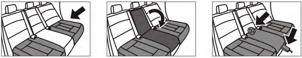 Rear seat bottom covers installation