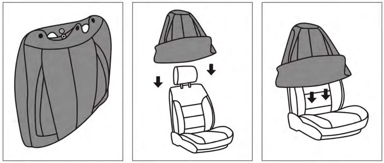 Front seat covers installation