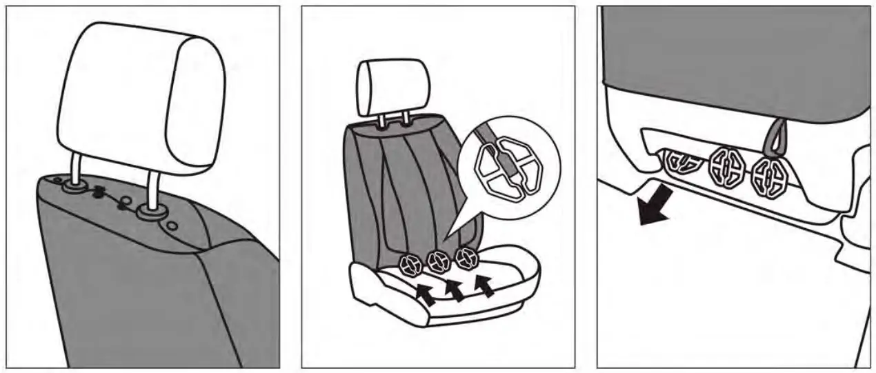 Front seat covers installation