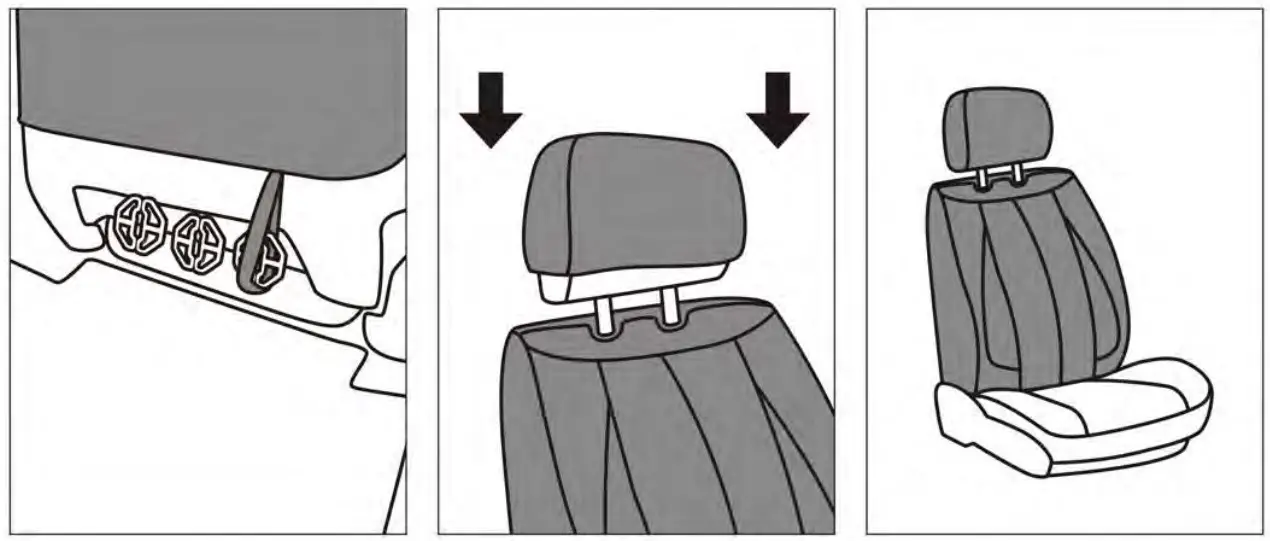 Front seat covers installation