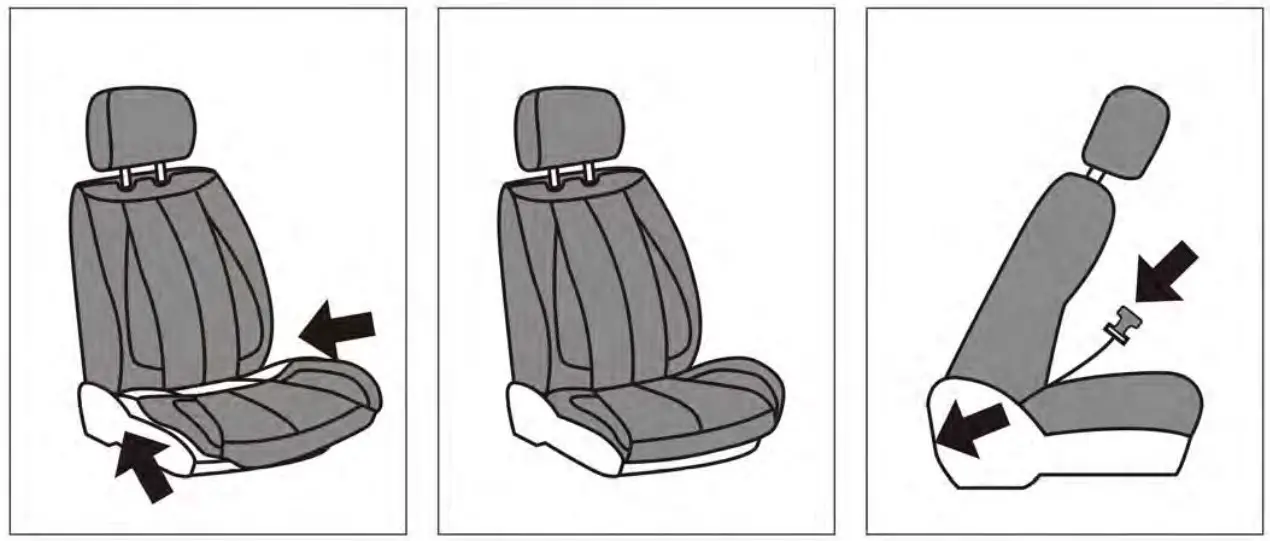 Front seat covers installation