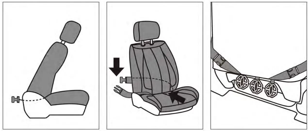 Front seat covers installation