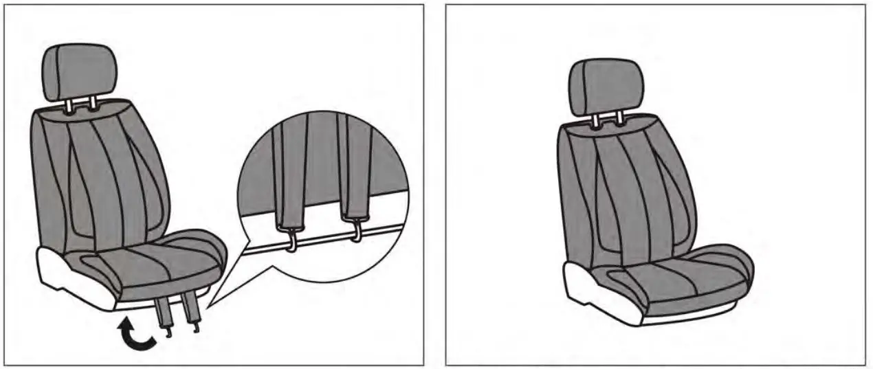 Front seat covers installation