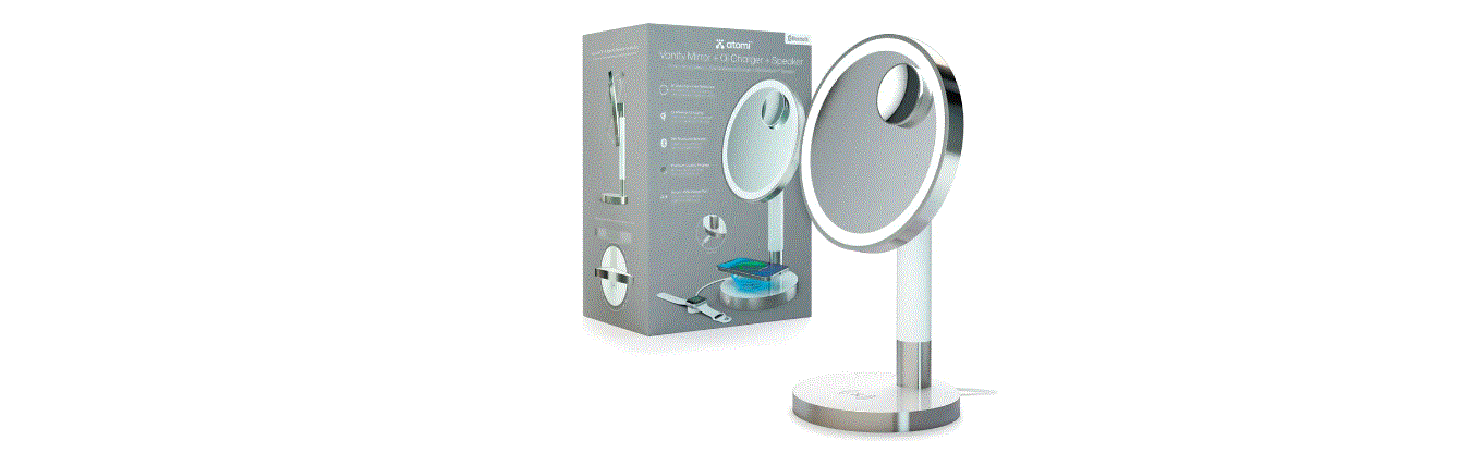 Atomi Vanity Mirror Plus Qi Charger And Speaker User Manual