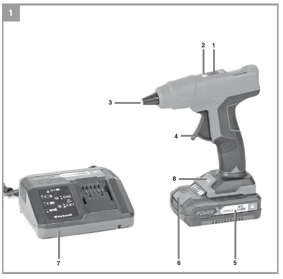 Einhell-TE-CG-18Li-Cordless-Hot-Glue-Gun-1