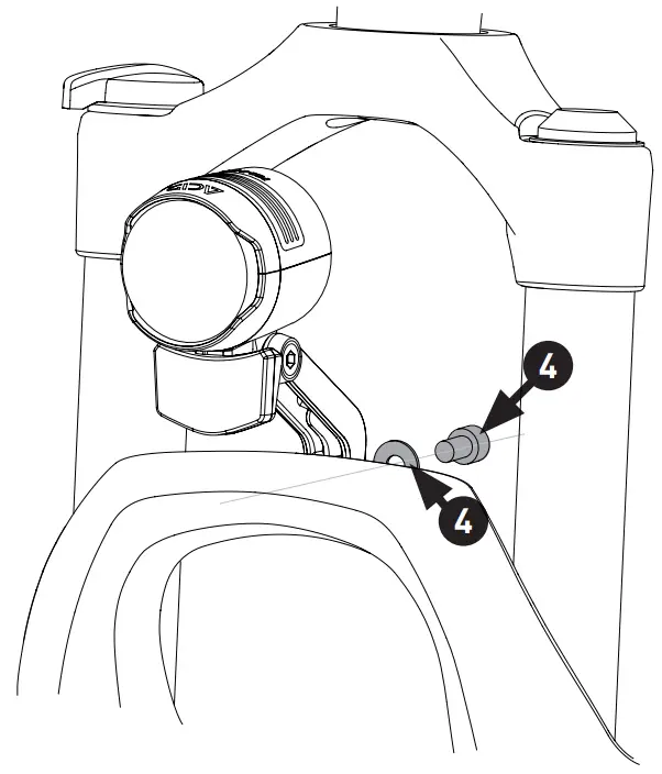 BOSCH PRO E60 Front Light - Mounting On Fork