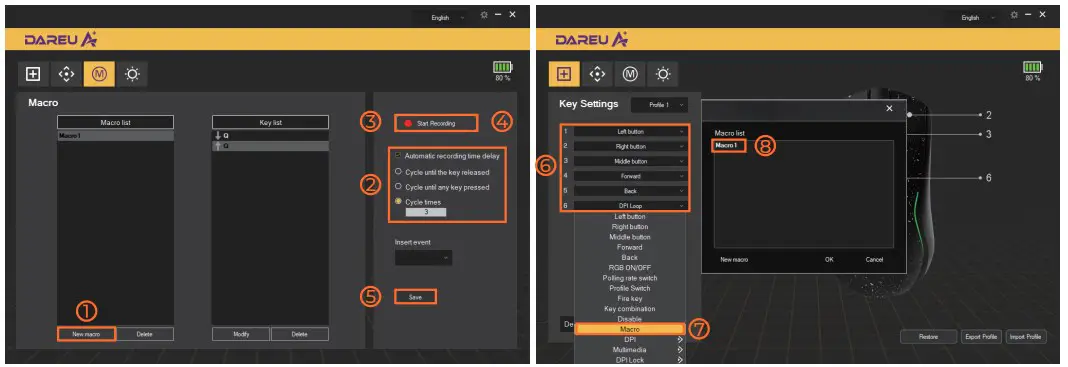 How to set macro function