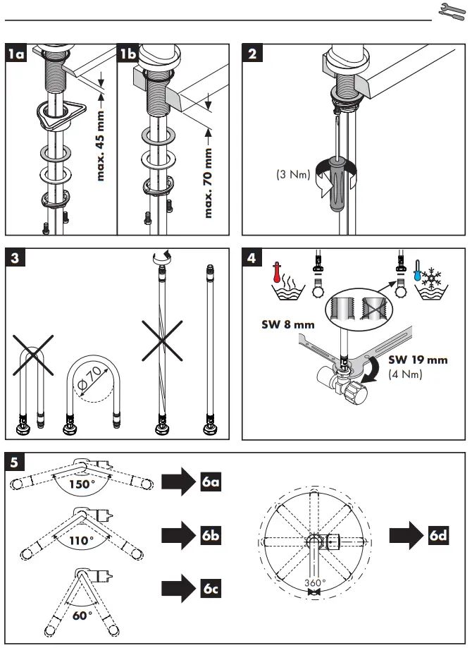 hansgrohe 72800XXX Talis M54 210 2jet Single Lever Kitchen Mixer - Fig 3