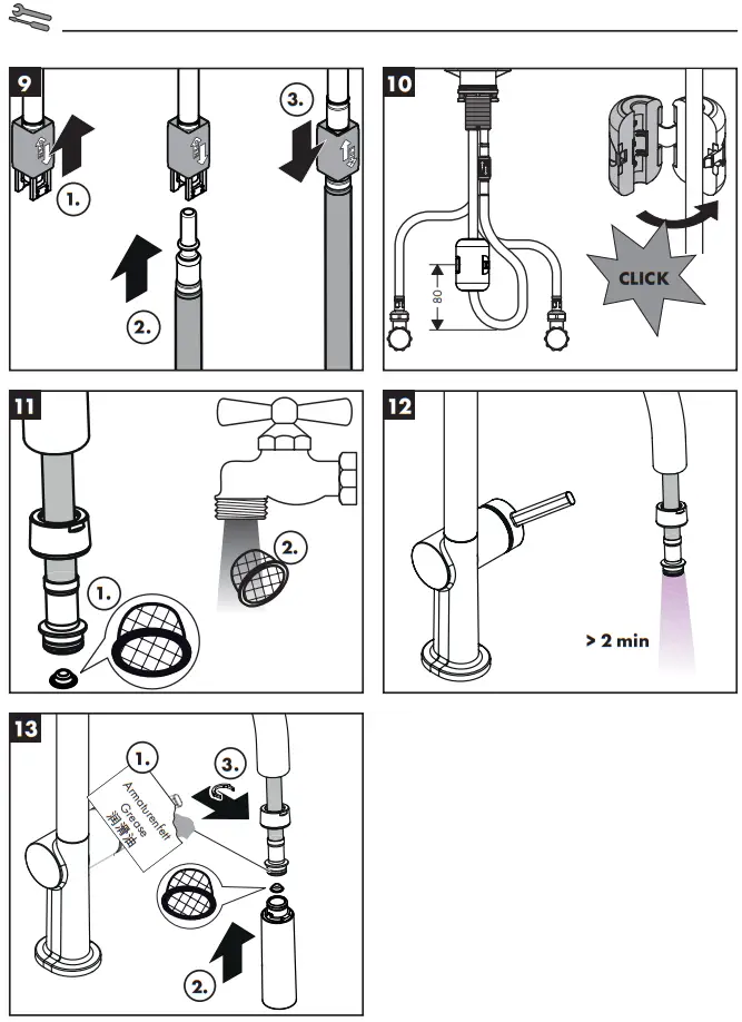 hansgrohe 72800XXX Talis M54 210 2jet Single Lever Kitchen Mixer - Fig 8