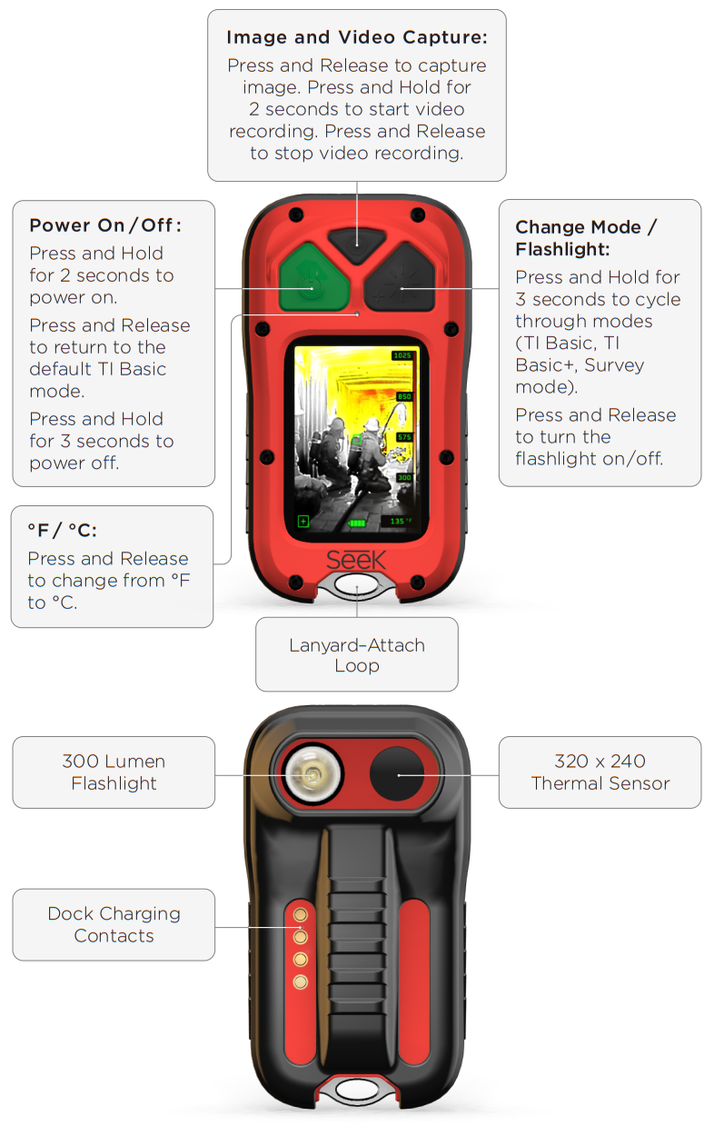 SeeK thermal FirePRO 300 Personal Thermal Camera