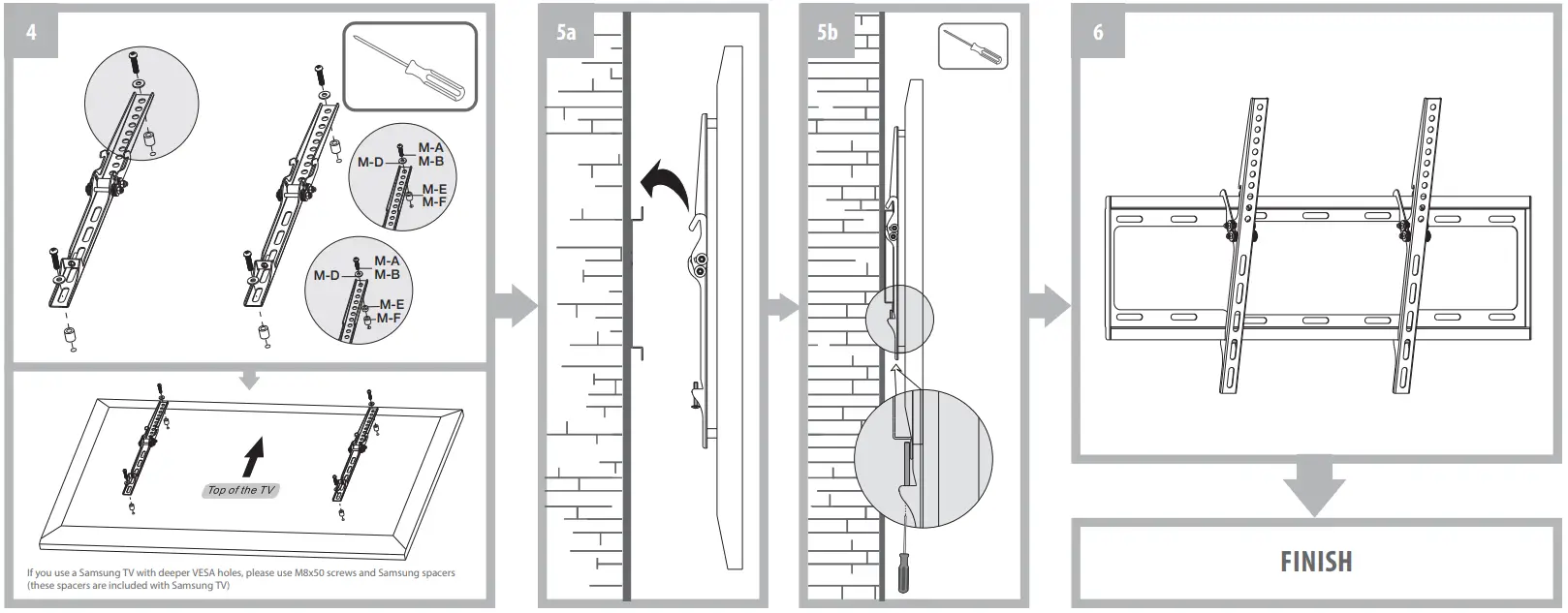 ONE FOR ALL WM2621 Smart Tilting TV Wall Mount - Mounting 1