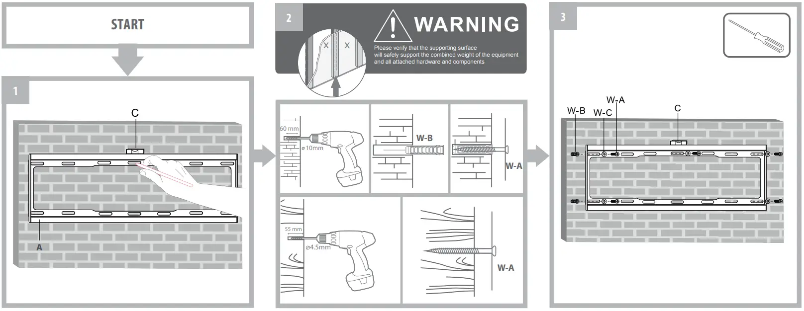 ONE FOR ALL WM2621 Smart Tilting TV Wall Mount - Mounting
