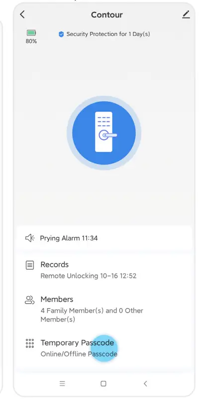 P42 Blusafe Smart App - passcode 5