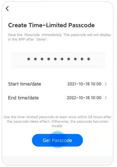 P42 Blusafe Smart App - passcode 9