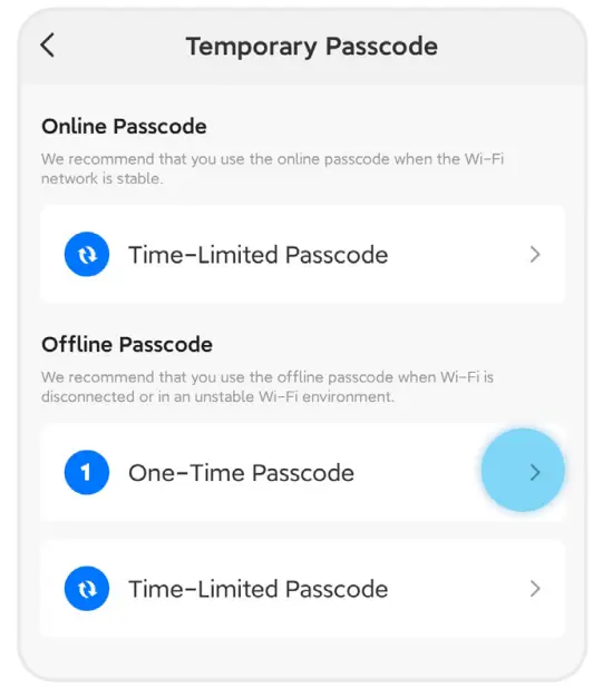 P42 Blusafe Smart App - passcode