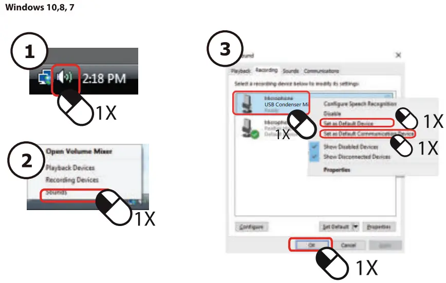 maono AU PM461S USB Microphone Boom Arm set - set on PC
