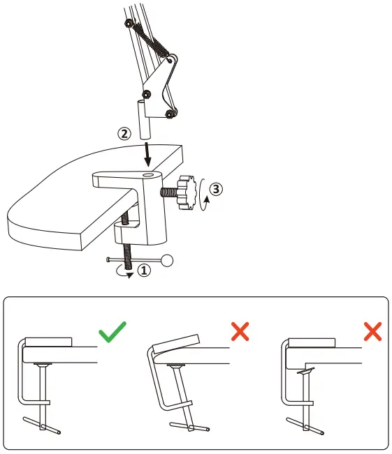 maono AU PM461S USB Microphone Boom Arm set - stand on table