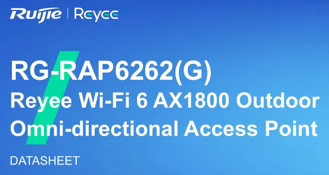Reyee Wi-Fi 6 AX1800 Outdoor Omni Directional Access Point Owner's Manual