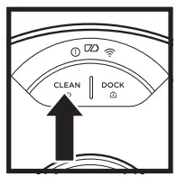 Shark RV2500 Robot Vacuum - CLEAN BUTTON