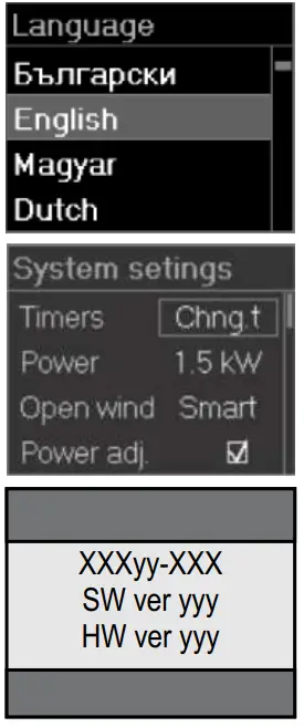 ELDOM RH RH01W Electric Wall Mounted Convector Heater with Electronic Control - LANGUAGE