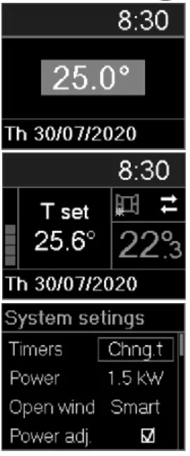 ELDOM RH RH01W Electric Wall Mounted Convector Heater with Electronic Control - temperature