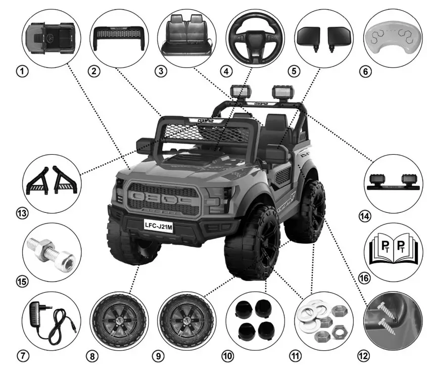 babyhug Pobo Kids SUV Battery Operated Ride On Car - fig 18