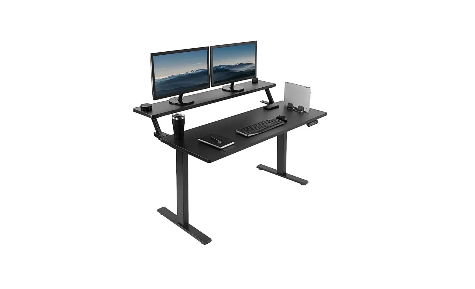V I V O Desk-e-t55b 2 Tier 55 X 28 Electric Height Adjustable Desk Instruction Manual