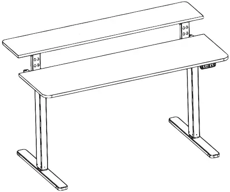V I V O DESK-E-T55B 2 Tier Electric Height Adjustable Desk A0