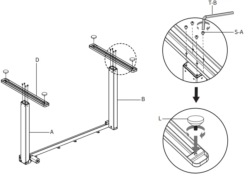 V I V O DESK-E-T55B 2 Tier Electric Height Adjustable Desk B2