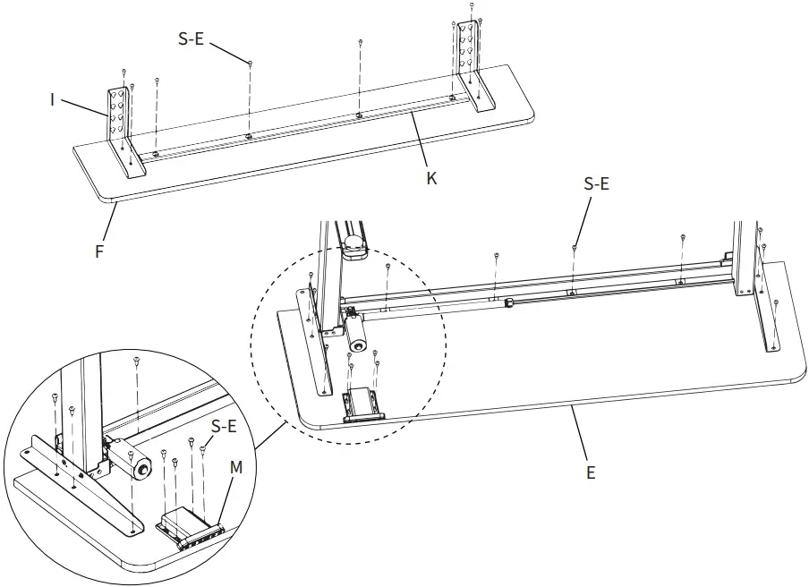 V I V O DESK-E-T55B 2 Tier Electric Height Adjustable Desk B5