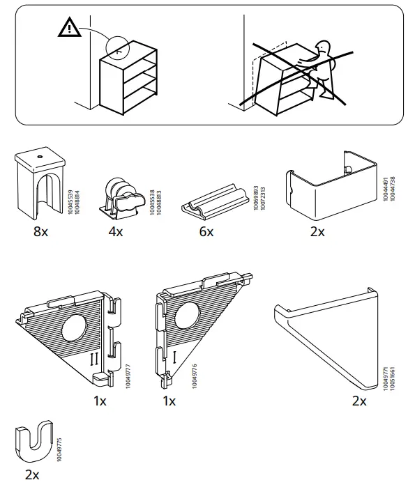 IKEA ENHET Wall Frame with Shelf Anthracite - Fig 2
