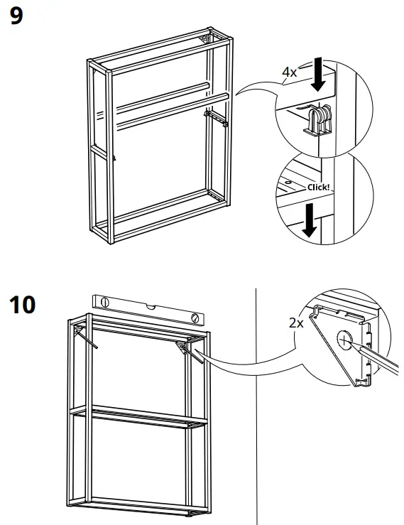 IKEA ENHET Wall Frame with Shelf Anthracite - Fig 9