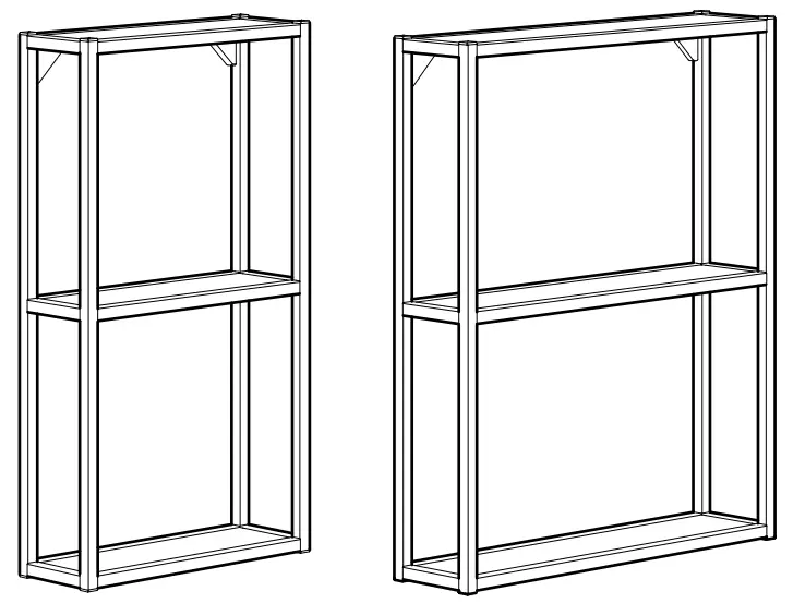 IKEA ENHET Wall Frame with Shelf Anthracite