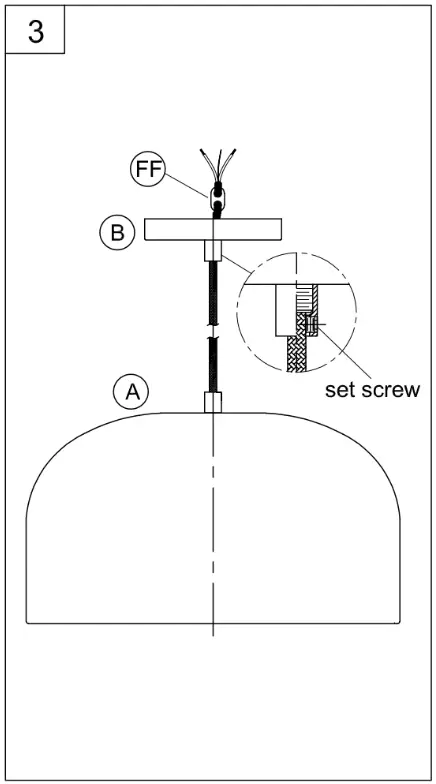 PROGRESS LIGHTING P500388-197 Arriccio 14 Inch 1 Light White Plaster Round Shaded Pendant Light - Assembly2