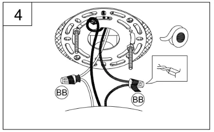 PROGRESS LIGHTING P500388-197 Arriccio 14 Inch 1 Light White Plaster Round Shaded Pendant Light - Assembly3