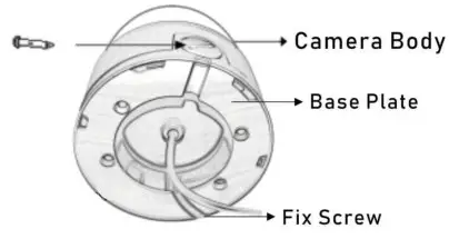 EverFocus EHA1281 eZ.HD Series 1080p Dual Power FHD IP66 IR Dome Camera - Attach the Camera Body
