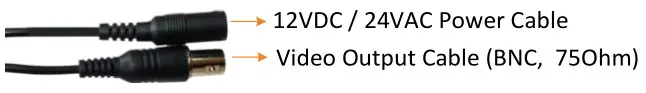 EverFocus EHA1281 eZ.HD Series 1080p Dual Power FHD IP66 IR Dome Camera - Cable Description