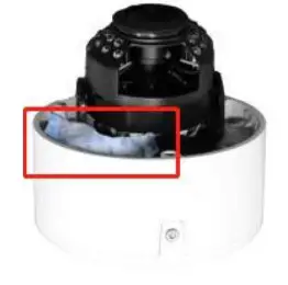 EverFocus EHA1281 eZ.HD Series 1080p Dual Power FHD IP66 IR Dome Camera - Open the Camera Cover to remove the old desiccant bag
