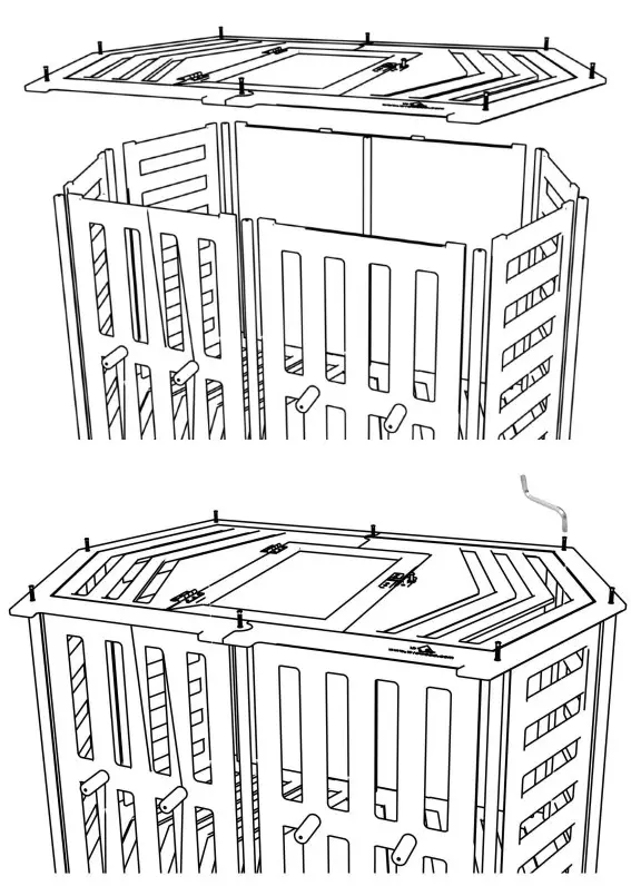 WLO Hexxon Crate Series Walnut and Ivory Hexxon Modern Dog Crate - fig 10