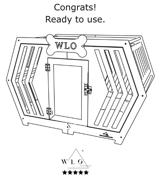 WLO Hexxon Crate Series Walnut and Ivory Hexxon Modern Dog Crate - fig 15