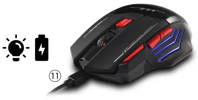 COBRA PRO MT1121 PL GORN RF Optical Gaming Wireless Mouse - Charging
