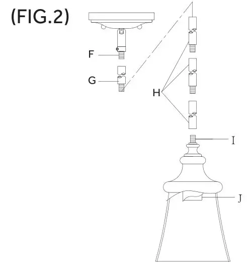 SIGNATURE HARDWARE 440581 Milford During Colgante Hanging Light - Figure 2