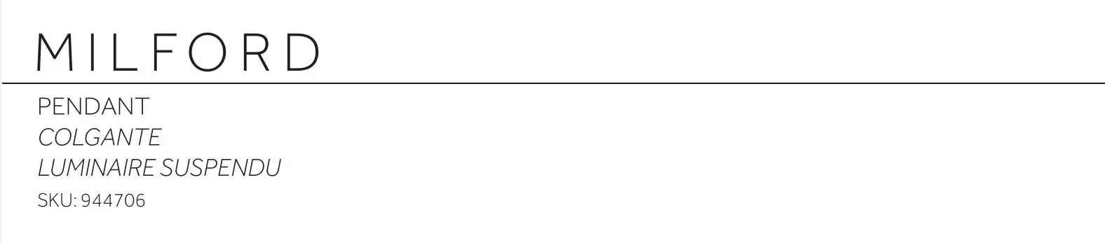 SIGNATURE HARDWARE 440581 Milford During Colgante Hanging Light Instruction Manual