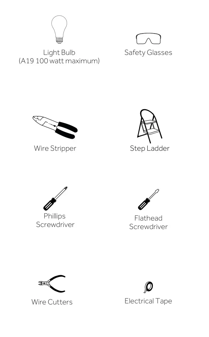 SIGNATURE HARDWARE 440581 Milford During Colgante Hanging Light - TOOLS AND MATERIALS