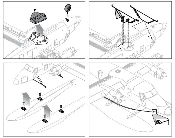 HORIZON EFL300500 Twin Otter 1.2m BNF Basic - Float Assembly