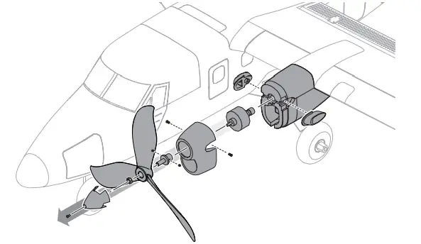 HORIZON EFL300500 Twin Otter 1.2m BNF Basic - Motor Service