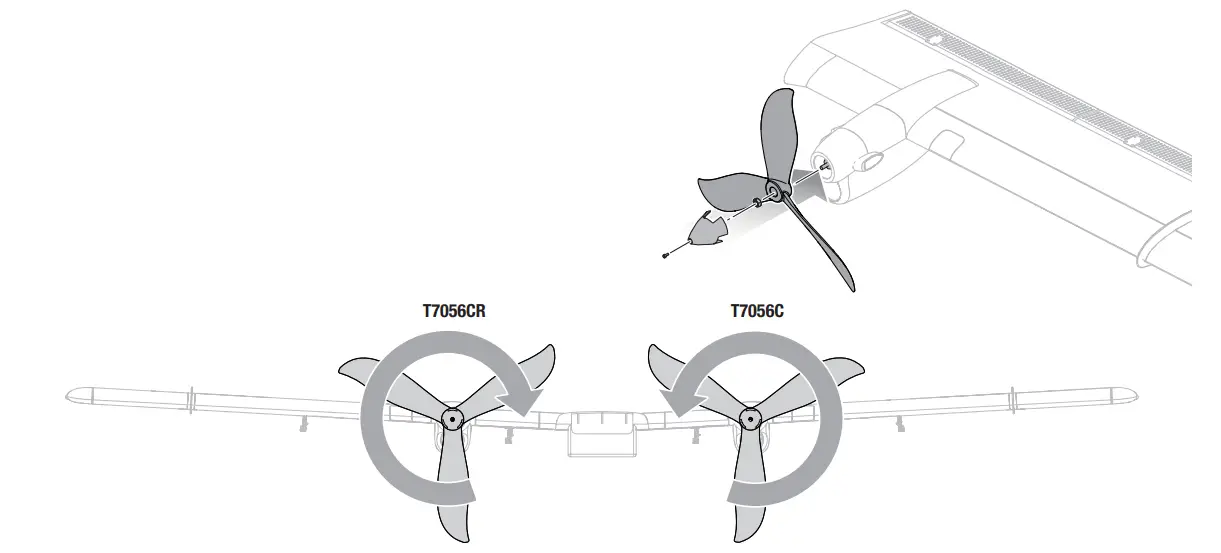 HORIZON EFL300500 Twin Otter 1.2m BNF Basic - Propeller Installation